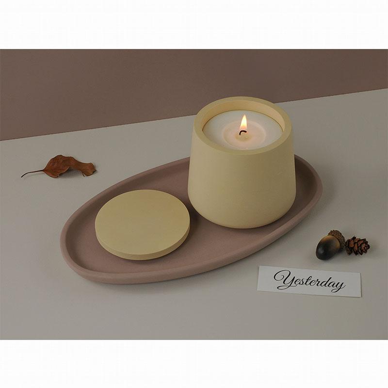 DIY Crystal Epoxy Silicone Molds Gypsum Cement Round Oval Tray Storage Tray Tea Plate Creative Mirror Silicone Mold For Resin