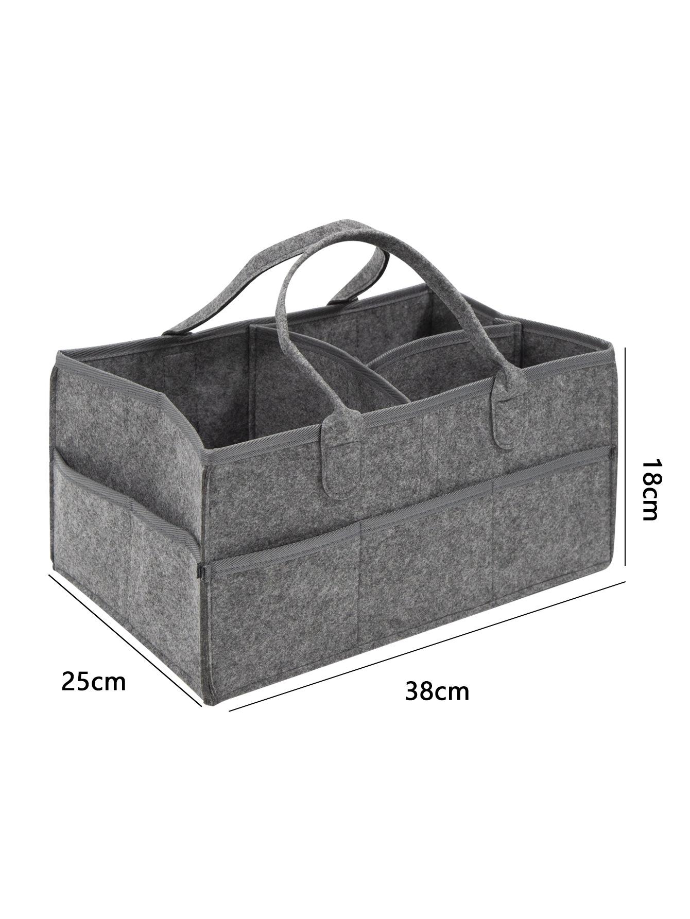 

Ручная фетровая сумка для подгузников, индивидуальная складная сумка для мамы, фетровая дорожная сумка для хранения, сумка для матери и ребенка тележка серый