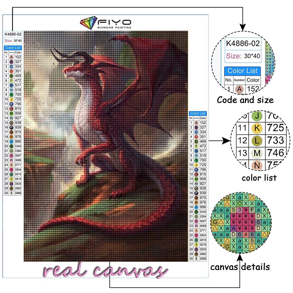 5D-Diamantgemälde, europäischer Drache, DIY, Diamant-Stickerei, Strass, Heimdekoration