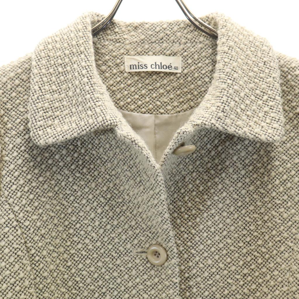Miss Chloe Fancy Tweed Jacket 40 Beige Women Used