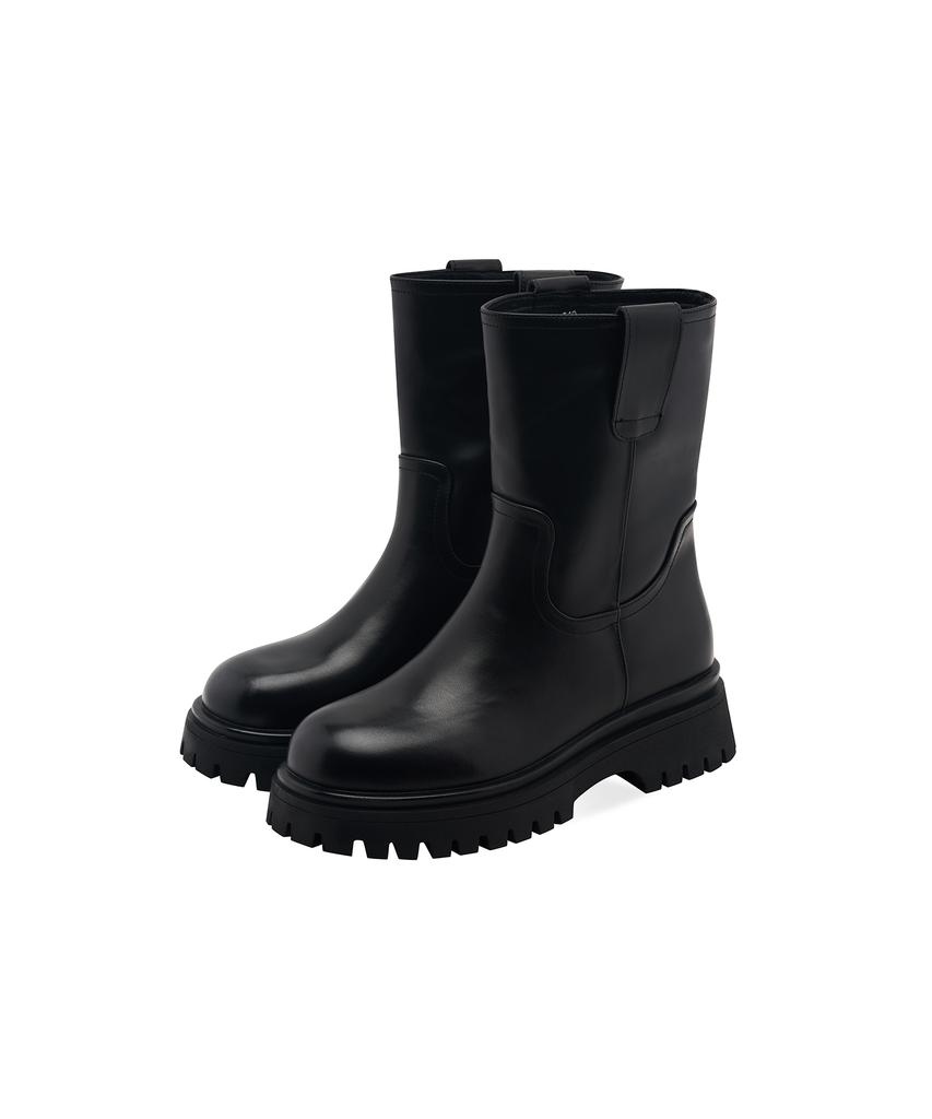Spur Ivy Platform Mid-Calf Boots 5Cm -Sa9053 (2Color)