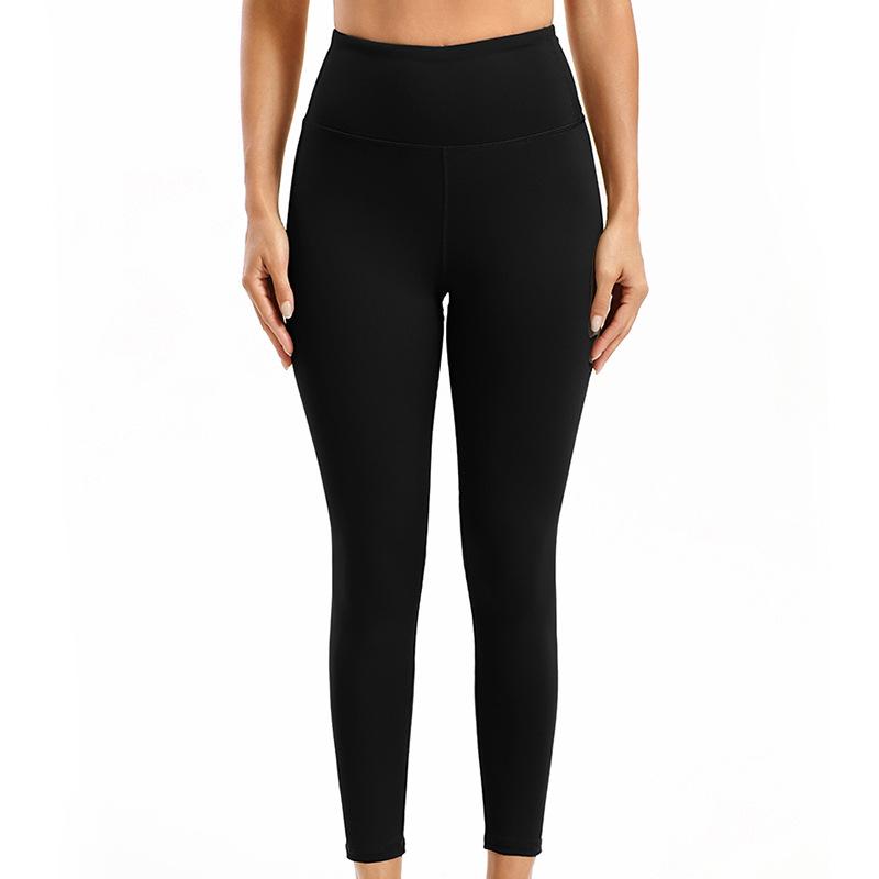 Women's High-Waisted Yoga Pants, Anti-Roll, Butt Lifting, Tummy Control, Cropped Peach Outerwear