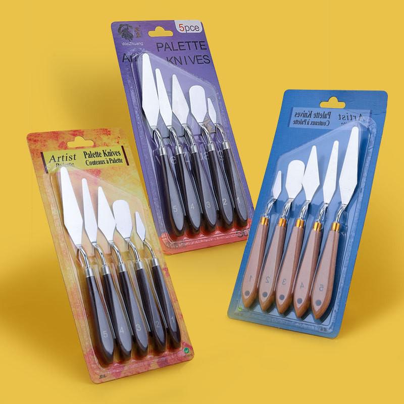 Spatule Couteau à Palette Spatule pour Peinture à l'Huile et Gouache en Acier Inoxydable