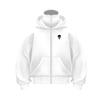 Unisex Double Hooded Fleece Sweatshirt Men Balaclava Hoodie Half Zip