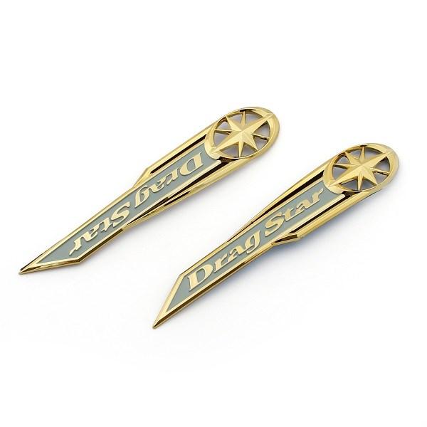 2 bucăți Emblema Rezervorului de Gaz Insignă Autocolante Decaluri Potrivit Pentru Yamaha Drag Star