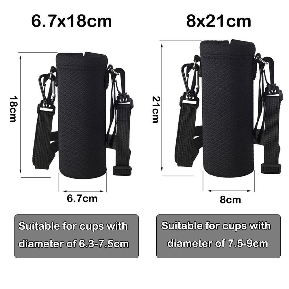 Portable Vacuum Cup Sleeve With Straps Water Bottle Case Insulat Bag Cup Sleeve  Outdoor Sport