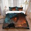 3pcs Bedding Set Dragon Slayer Includes 1 Comforter + 2 Pillowcases, Without Pillow Inserts, Soft Comfortable, Lightweight Breathable, Print