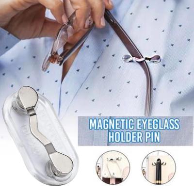 Magnetic Hang Eyeglass Holder Pin Brooches Fashion Multi-function Portable Clothes Clip Buckle Magnet Glasses Headset Line Clips