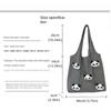Vacation Canvas Shopping Bag Panda Doll Office Worker Handbag Casual Plaid Shoulder Bags  Outdoor