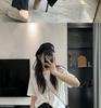Women's Plus Size Loose-Fit Embroidered White Cotton T-Shirt, Short-Sleeve, 2025 Style
