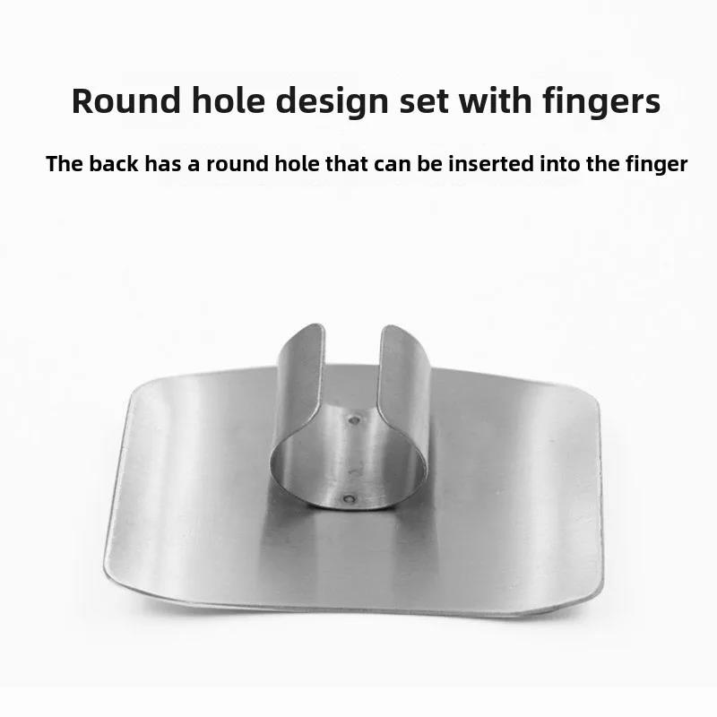 Kitchen Accessories Stainless Steel Finger Cover Finger Protection Safe Cutting Kitchen Must Have Cutting Guard Thumb Protector 2