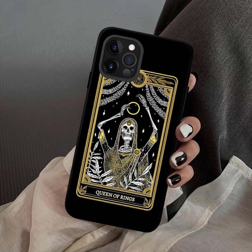 Death Tarot Phone Case For iPhone 15 14 11 12 13 Mini Pro XS Max Cover 6 7 8 Plus X XR SE 2020 Funda Shell