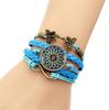 Bohemian Mandala Time Gemstone Braided Bracelet Female Europe And The United States Retro Infinity Symbol Butterfly Hand Jewelry