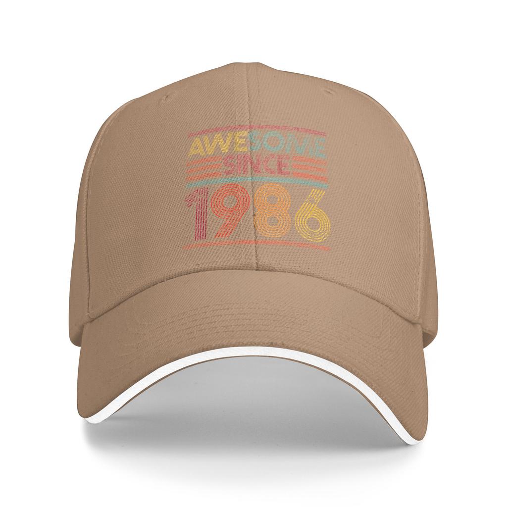 40th Birthday Gifts Retro Awesome Since 1986 Casual Baseball Cap Summer Trucker Hat Running Snapback Cap Unisex Baseball Caps