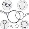 30 Set Keychain Rings for Crafts, Keychains for Resin Include Key Rings with Chain, Jump Rings, Screw Eye Pins for DIY Keychain Making