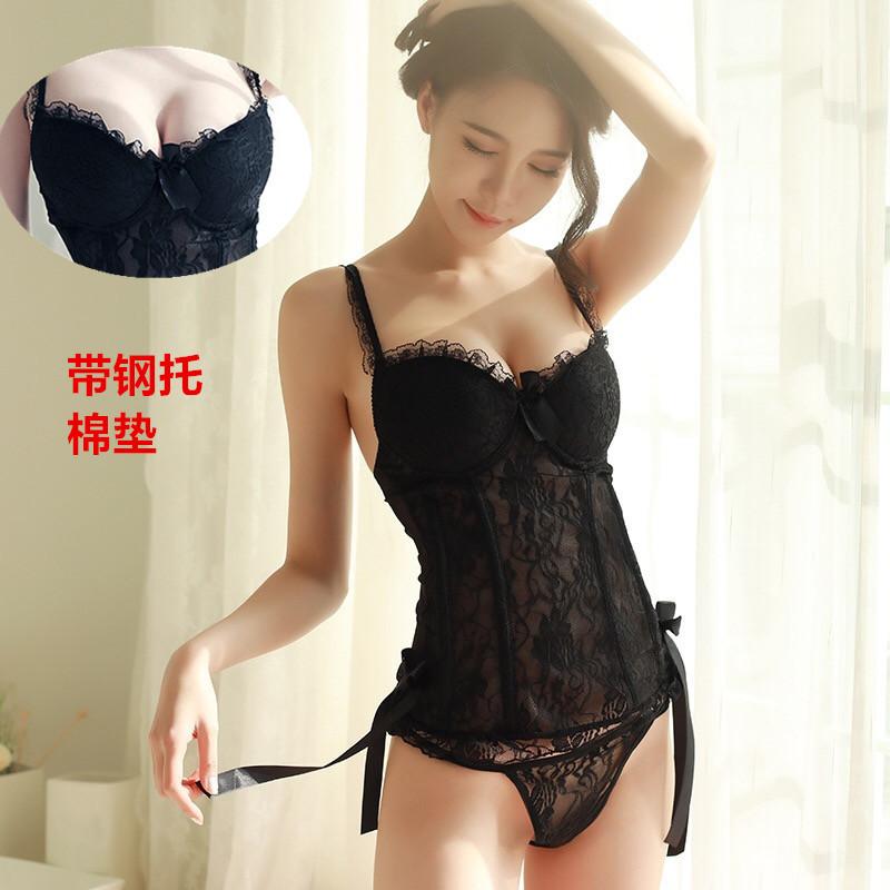 Кружевной прозрачный соблазнительный топ-бюстье на косточках One size fits all