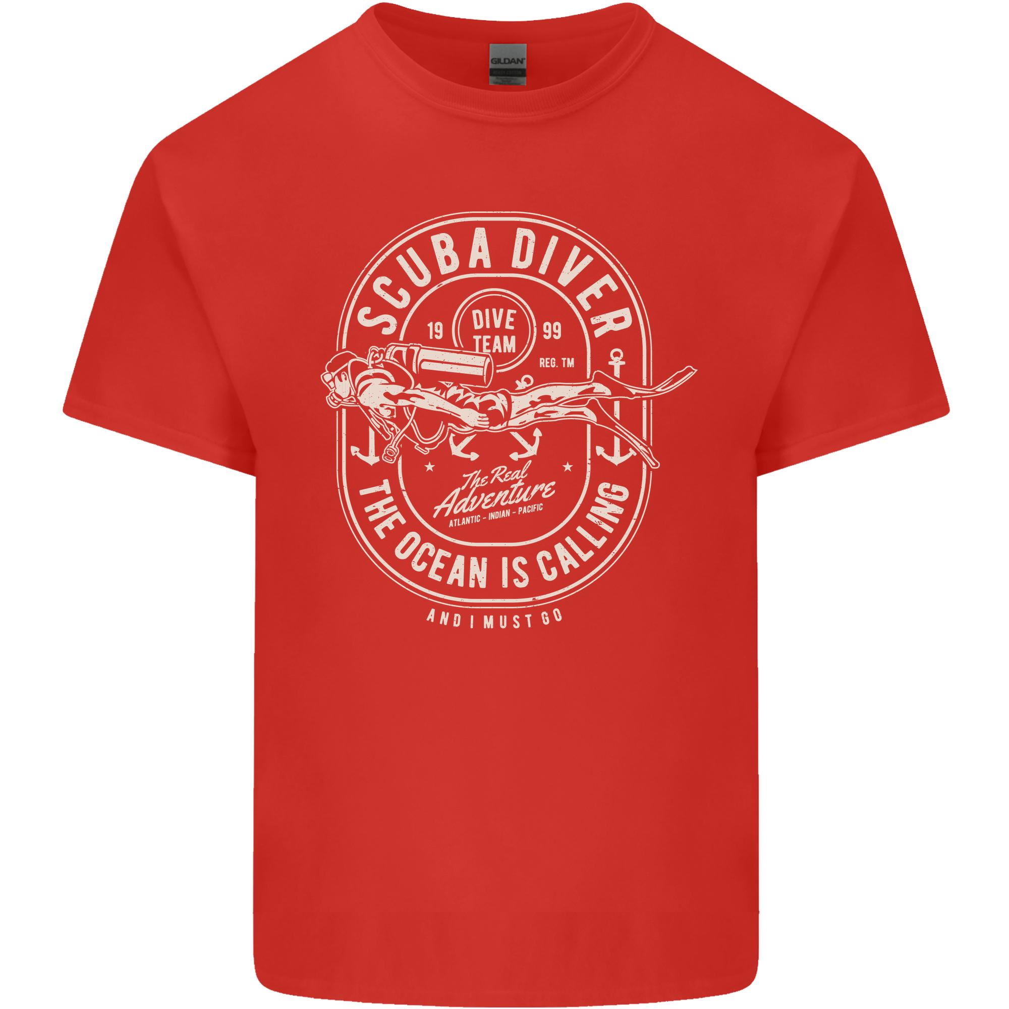 Scuba Diver the Ocean Is Calling Diving Unisexs Light Cotton TShirt S
