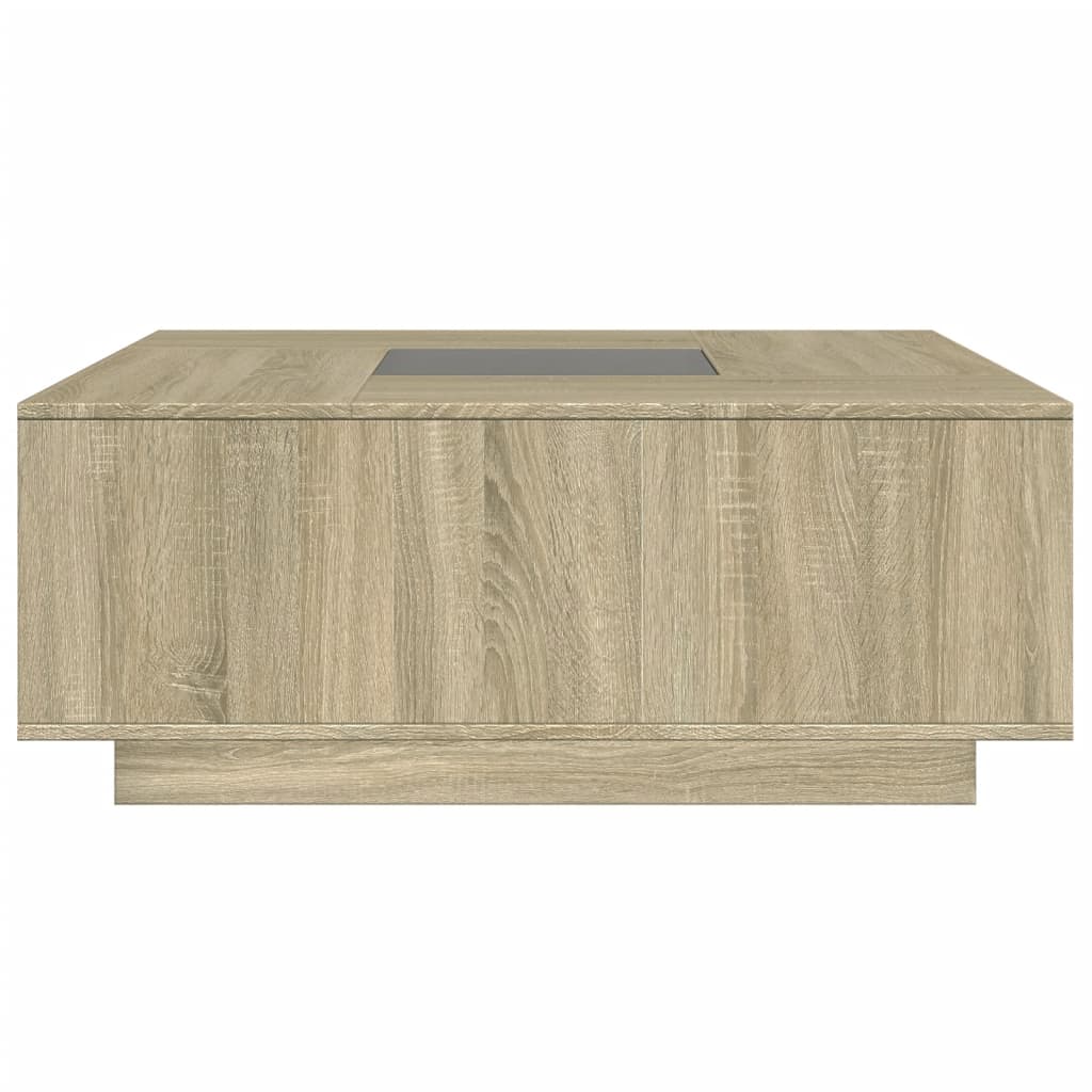 Infinity LED Coffee Table in Sonoma Oak 100 x 100 x 40 cm