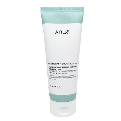 Anua Heartleaf Succinic Moisture Cleansing Foam 150ml face wash makeup removal. Renewed Korean cosmetics.