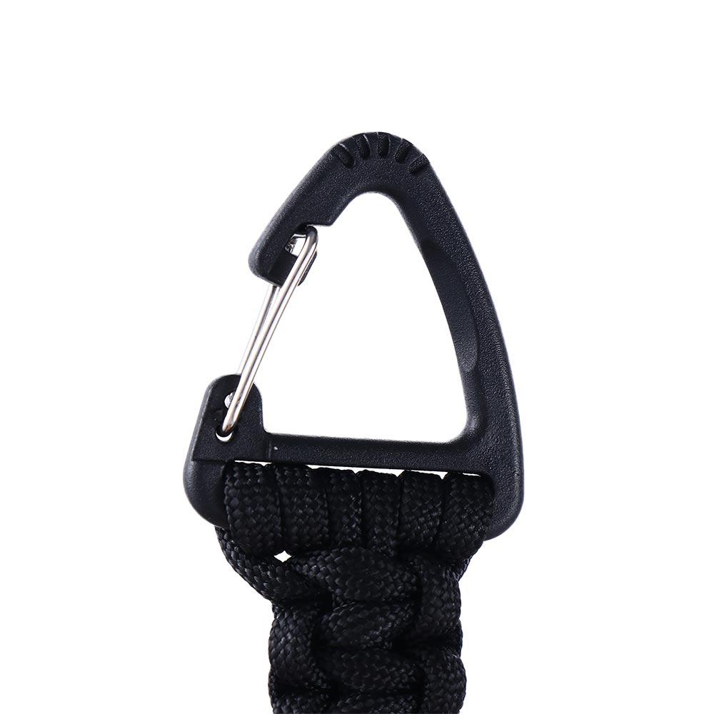 Survival Backpack Triangle Buckle High Strength Camping Hiking Key Ring Paracord Lanyard Keychain