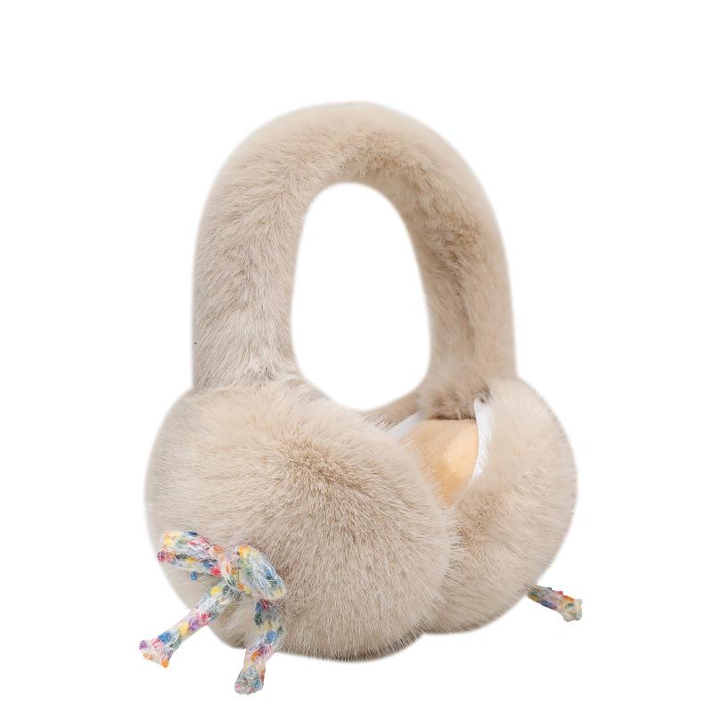 2025 Women's Foldable Winter Rabbit Plush Earmuffs - Warm Cycling Ear Covers