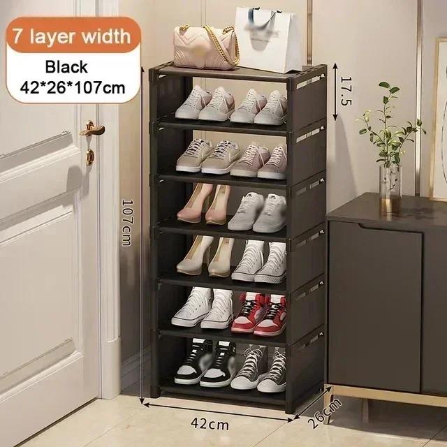 Double Row Shoe Rack Household Multi-layer Storage Rack Multifunctional and Simple Shoe Rack Dustproof and Storage Shoe Rack