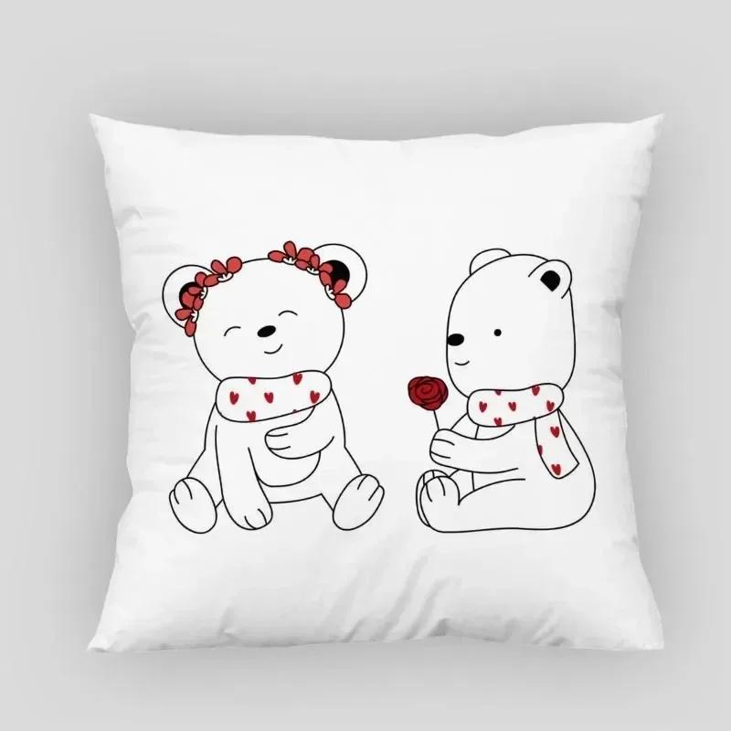 

Милая и нежная серия Кошки Наволочка Домашнее украшение Спальня Комната для пары Гостиная Диван Чехол на подушку Подарок X 66x66cm