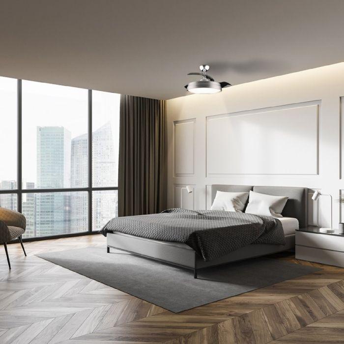 Ventilateur de plafond - Cecotec - EnergySilence Aero 4280 - Pales rétractables - Lampe - 40 W