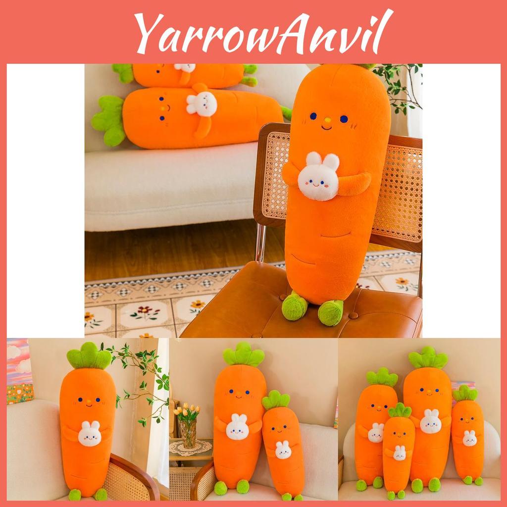 Adorable Carrot Bunny Plush Pillow Soft Down Cotton Stuffed Toy Perfect Gift For Girls