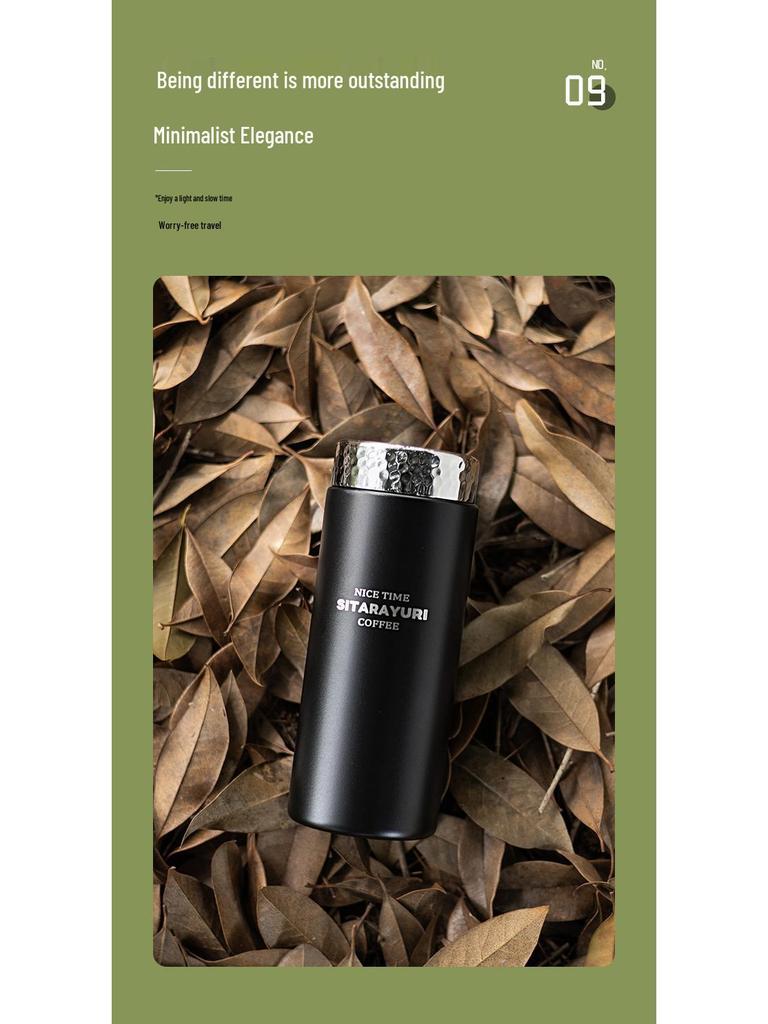 Compact Cute Girly Stainless Steel Thermos Cup - Mini Portable Water Bottle for Students