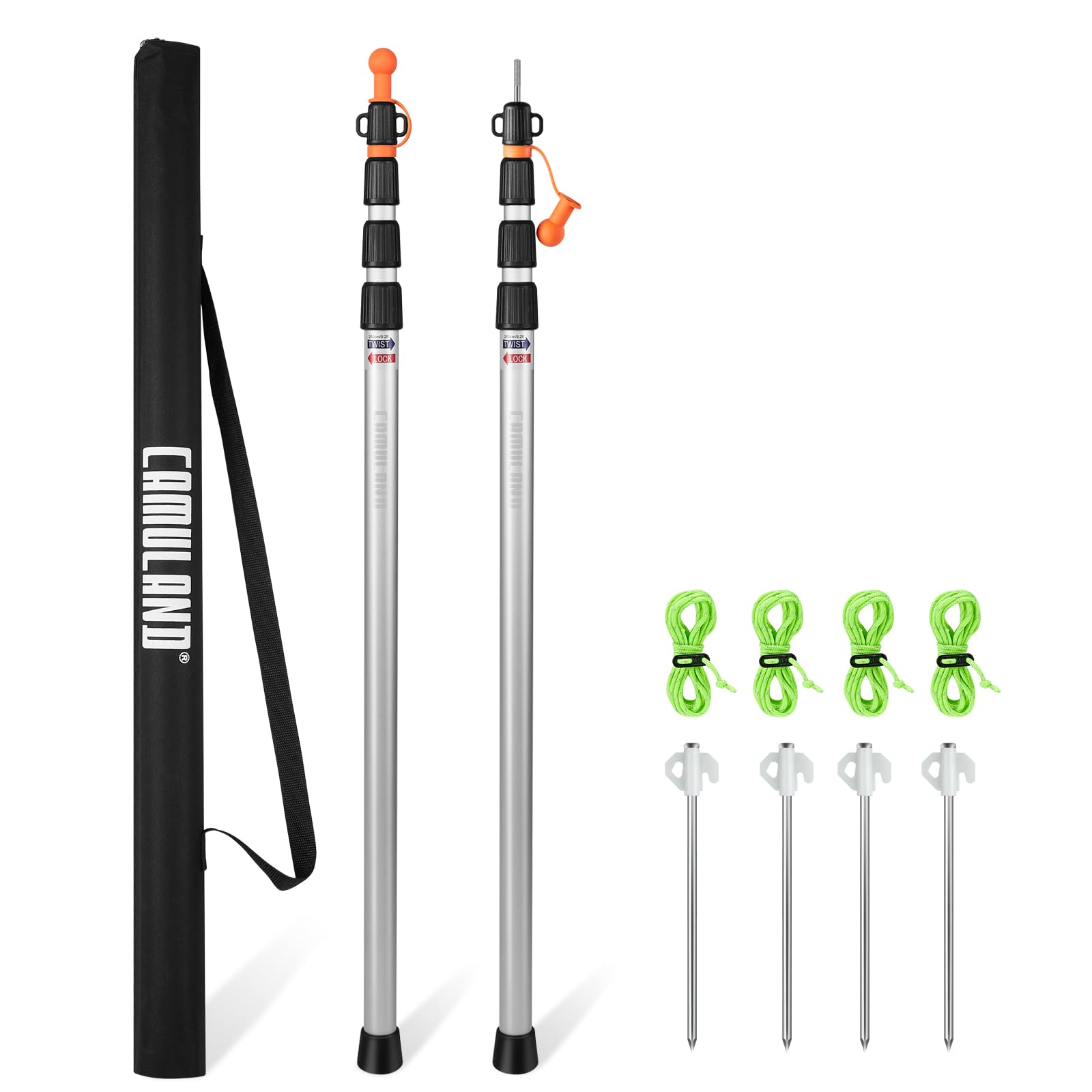 

Телескопическая стойка для палатки CAMULAND из алюминия, диаметр 30 мм, высота 92–280 см, 4 ступенчатых регулируемых направляющих, регулировка длины одним нажатием