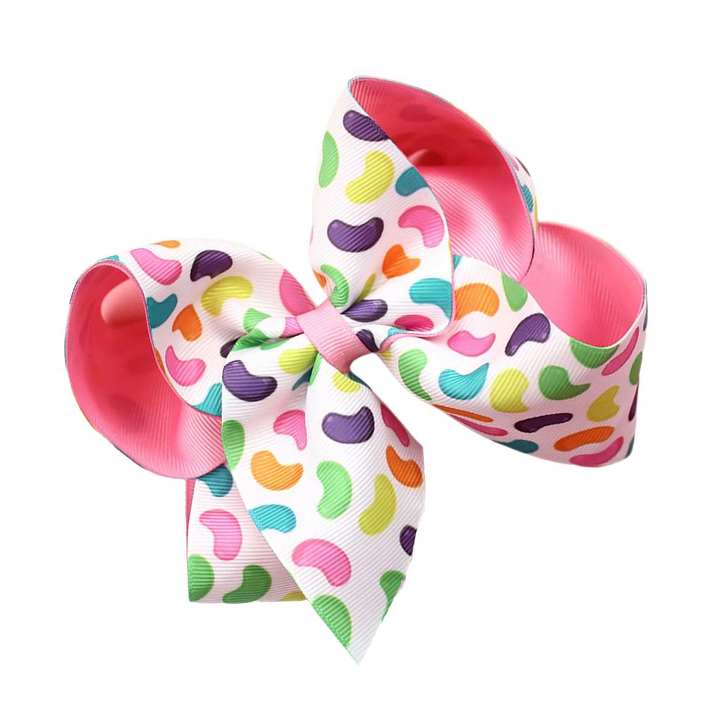 Easter Theme Bowknot Hair Barrette Bunny Egg Print Hair Clip for Kids Adults for Festival Parties and Gatherings
