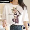 Owl House T Shirt Top Tees Women Streetwear Japanese White T Shirt Funny T-shirt Clothes Manga Couple Clothes