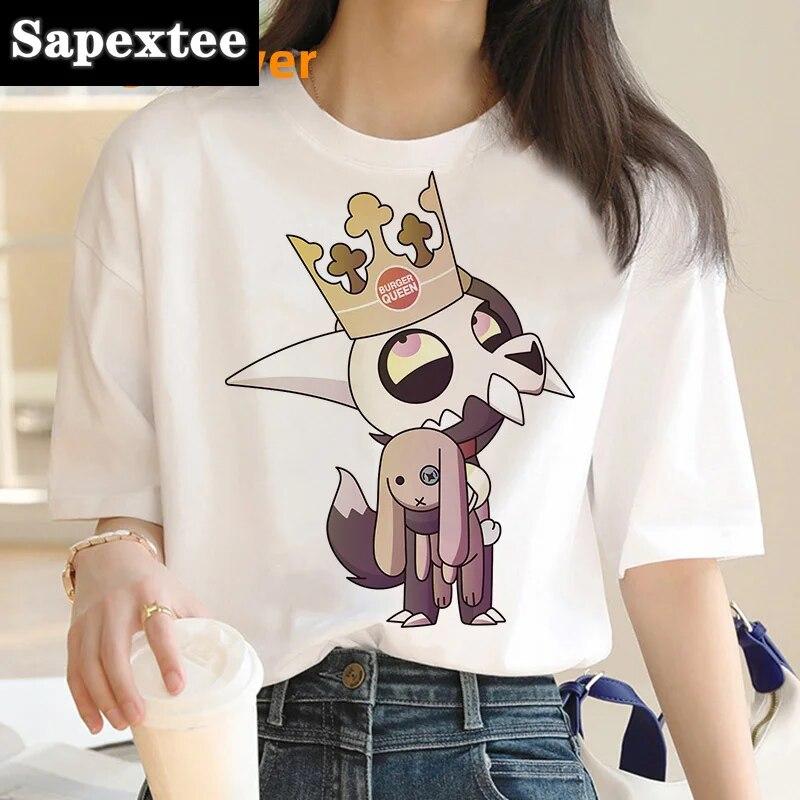Owl House T Shirt Top Tees Women Streetwear Japanese White T Shirt Funny T-shirt Clothes Manga Couple Clothes