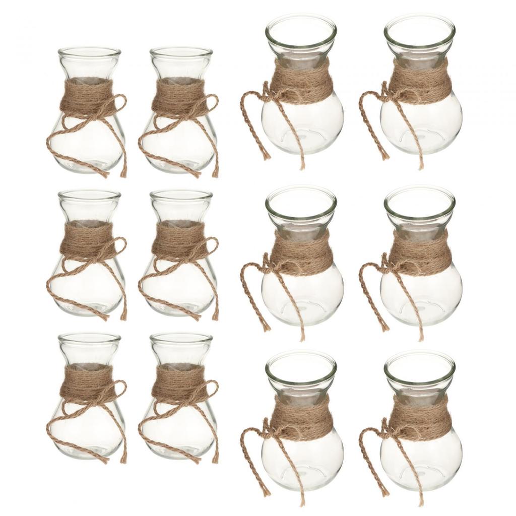 12 Pieces Decorative Vase Small Vases Modern Home Decor Flower Arrangement Glass