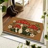 1pc Mushroom-Themed Door Mat - 0.47inch Thick, Natural Hand-Painted Style, Polyester Fiber, Ideal for Kitchen, Living Room, Porc