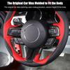 RT-TCZ Carbon Fiber Steering Wheel Decoration Interior Trim Kit Accessories for 2015-2022 Ford Mustang