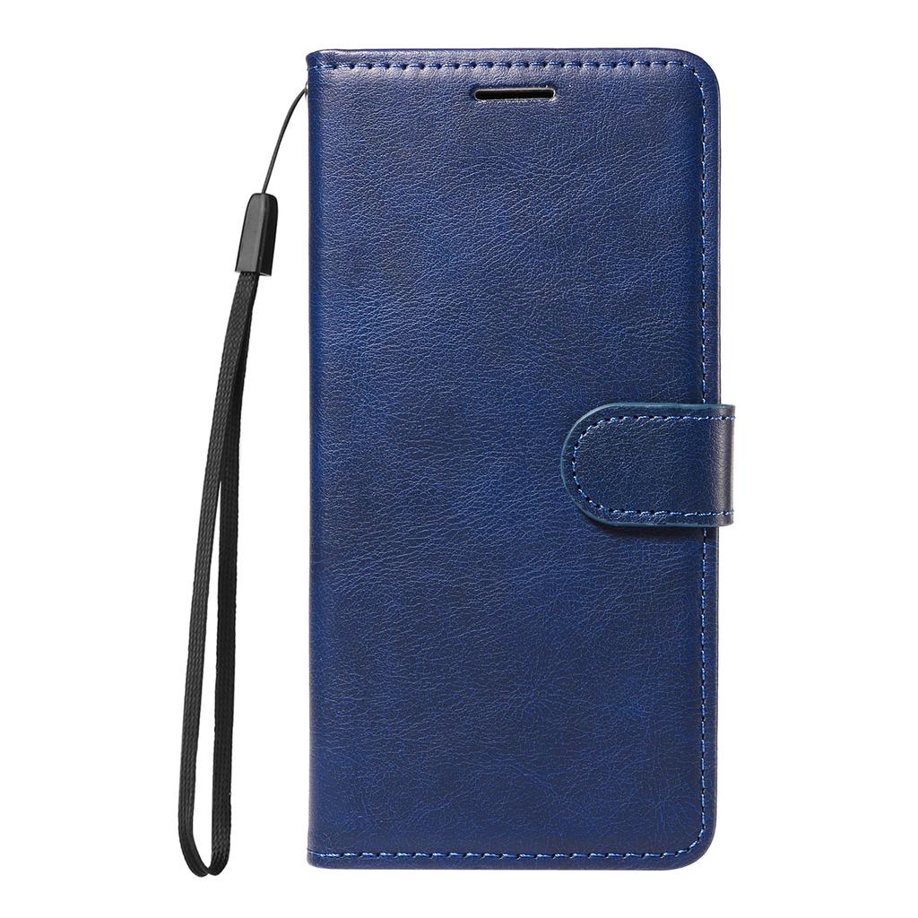 For Realme 14 Pro 5G Leather Wallet Case with Strap Solid Color Phone Stand Cover