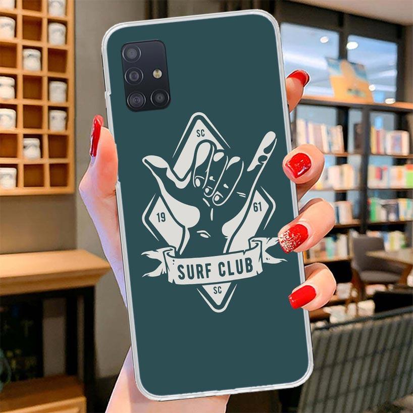 

Surf Board Aesthetic Cover Phone Case For Samsung Galaxy A12 A22 A32 A52 A72 A02S Phone Case Note 20 Ultra 10 S10 Plus A51 A71 A Samsung A50S