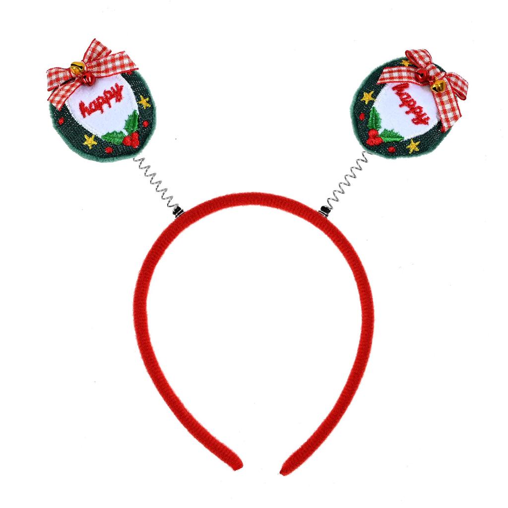 Plyšová vánoční čelenka s parohy soba - Slavnostní sváteční párty doplněk