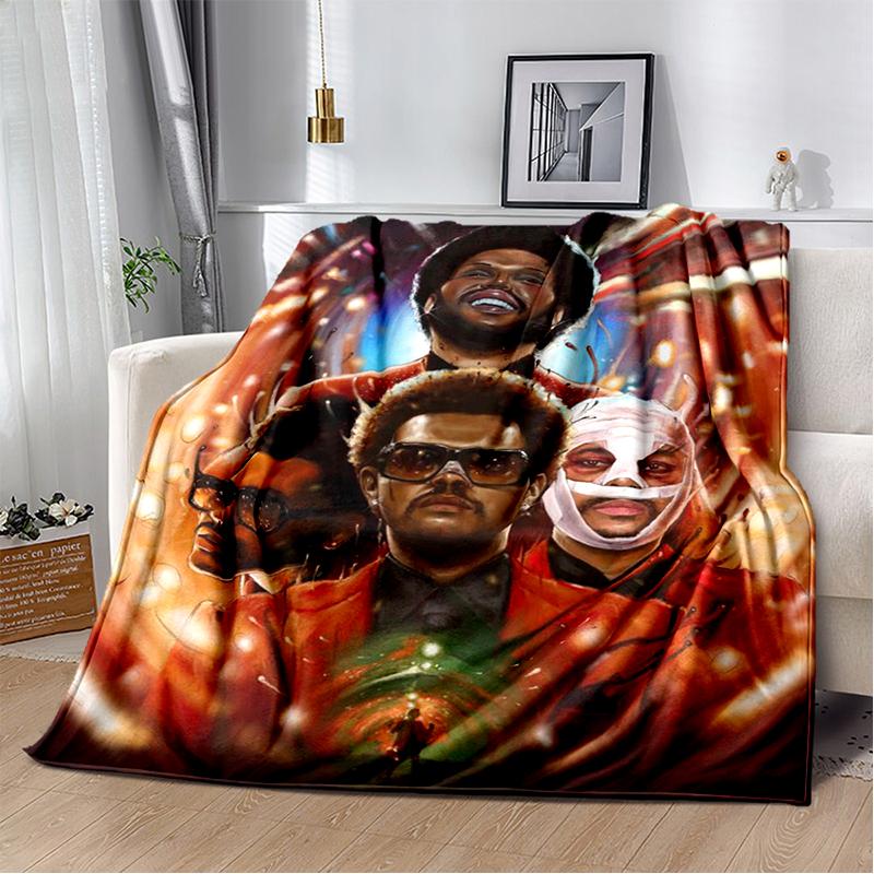 3D The Weeknd X.O R&B Singer Blanket,Soft Throw Blanket for Home Bedroom Bed Sofa Picnic Travel Office Cover Blanket Gift Kids