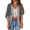 Womens Colorblock Knit Cardigan Sweater Winter Loose Fit Open Front Long Sleeve