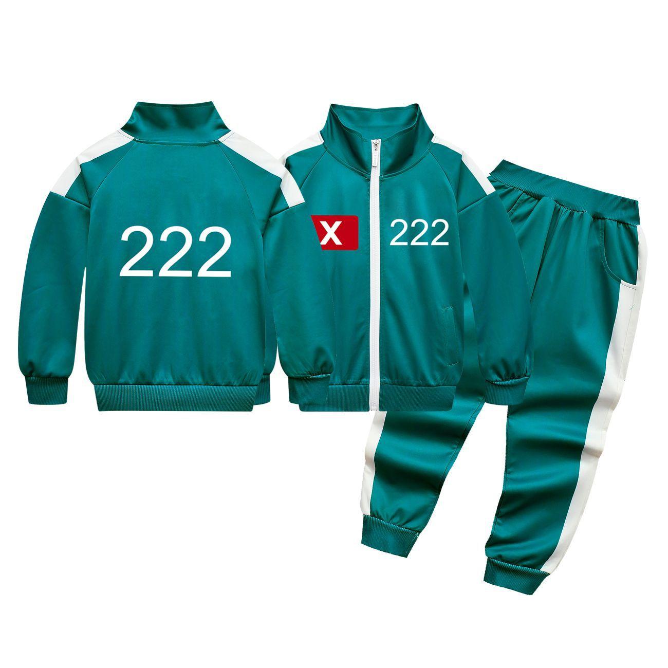 Bambini Ragazzi Ragazze Film Gioco Stampa Maniche Lunghe Cerniera Giacca Cappotto Pantaloni Pantaloni Set Vestito Halloween Costume Cosplay 140