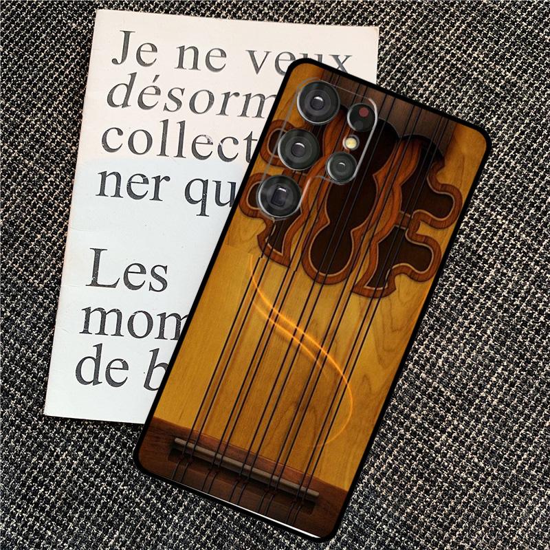 Guitar Violin Fiddle Music Case For Samsung Galaxy S24 S25 Ultra S20 S21 S22 S23 Ultra S9 S10 Plus S25 FE Back Cover