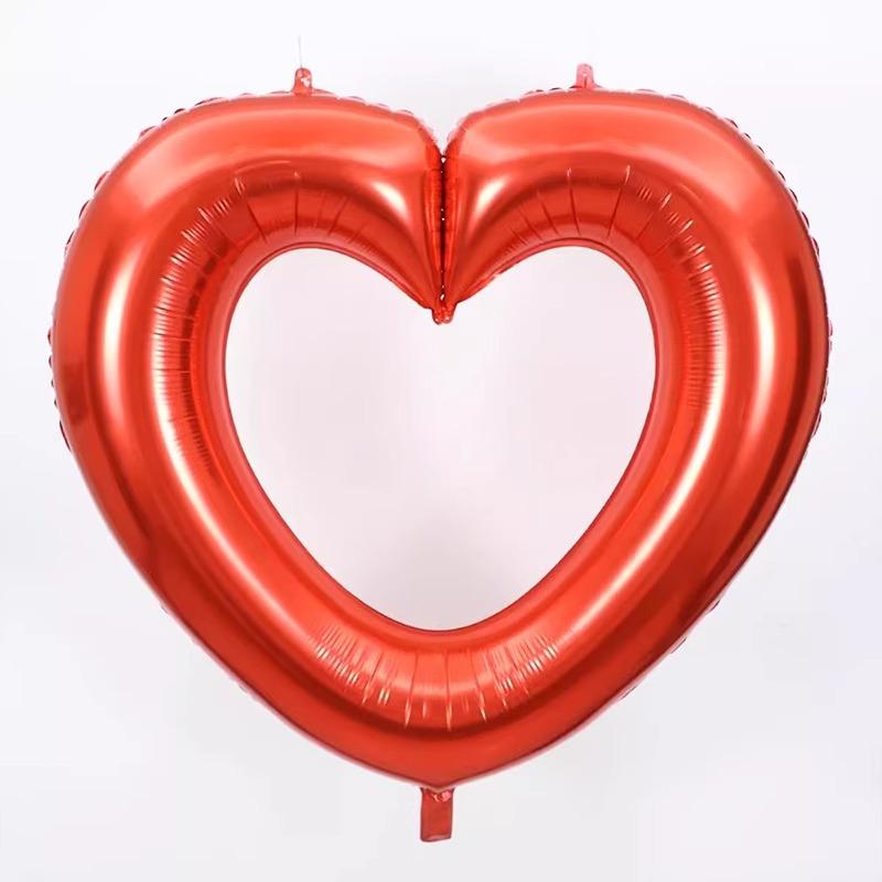 

40 inch hollow out love balloon birthday party shopping mall holiday photo confession Valentine s Day decoration helium ballon 1 PCS красный
