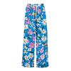 Women's Loose Casual Floral Print Wide Leg Pants With Elastic Waist Drawstring And Pocket Pants