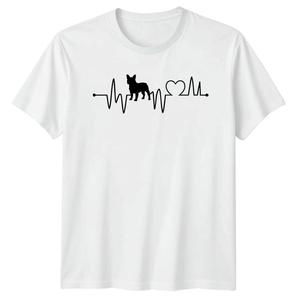 French Bulldog Heartbeat TShirt Dog Lover Gift For Him And Her S