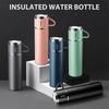 Vacuum Insulated Flask Stainless Steel Thermo Bottle with Cup for Coffee Tea 500ml Double-Layer Stainless