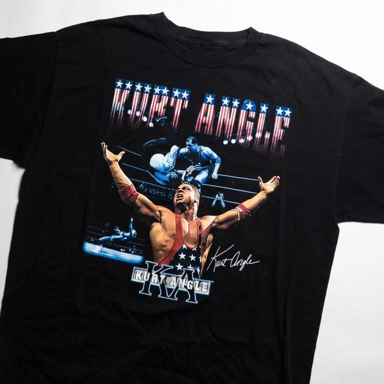 Kurt Angle Wrestling Men T-shirt Black Unisex All Sizes S-5XL S
