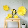 NEW Yellow Color Simulation Flower 3D Colorful Design Artificial Flower Artistic Decorative Floral Art Door Decoration